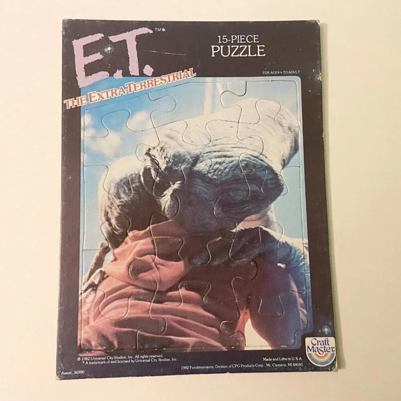 Vintage 1982 ET The Extra Terrestrial 15 Piece Tray Puzzle  Craft Master - Picture 1 of 16